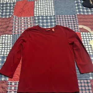🎉SALE🎉$7 or 2 for $10❤️comfortable Valerie Stevens 3/4 sleeve deep red shirt